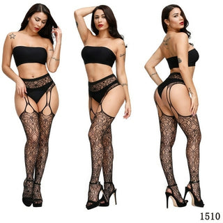 Buy 1510 2021 NEW Plus Size Sexy Women Stocking Fishnet High Waist Transparent