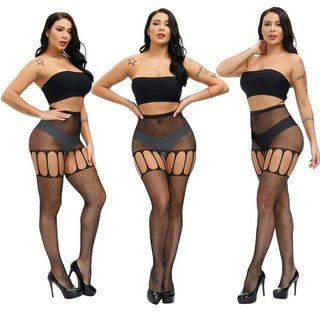 Buy 1517 2021 NEW Plus Size Sexy Women Stocking Fishnet High Waist Transparent
