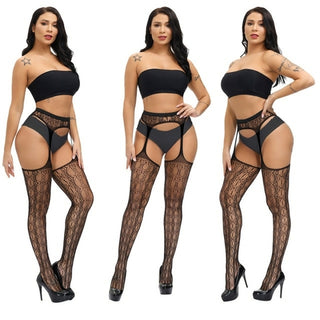 Buy 1647 2021 NEW Plus Size Sexy Women Stocking Fishnet High Waist Transparent