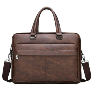 Buy blue 2022 Brand Business Men&#39;s Briefcase High Quality Totes Leather Men