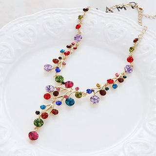 2022 Creative Personality Necklace Multicolor Austrian Element Crystal