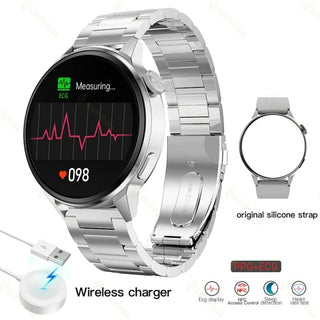 Buy silver-steel 2022 NFC Smart Watch Men Sport GPS Track Watches Women Wireless