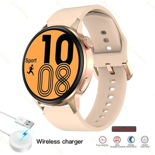 Buy gold 2022 NFC Smart Watch Men Sport GPS Track Watches Women Wireless