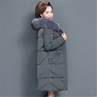 Buy gray Plus Size Winter Jacket Down Cotton