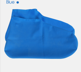 Buy blue Disposable rain shoe cover Latex non-slip waterproof and dustproof