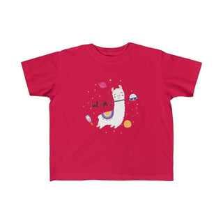 Buy red Toddler Llama in Space Kid Girls Tee