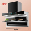 220V Home Range Hood Stainless Steel High Suction Automatic Washing