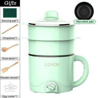 Buy light-green 220V Mini Multifunction Electric Cooking Machine Household