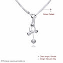 N925 Sterling Silver Color High-Quality Five-Wire Beads New Ladies Wedding Jewelry Party Gift Three-Piece AKS0001