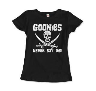 Buy black The Goonies Never Say Die Distressed Design T-Shirt