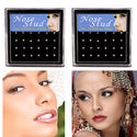 24 Pieces/Pack Nose Ring Set Women Girl Rhinestone Stainless Surgical