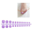 24Pc Soft Pure color oval Frosted Artificial Fake Nail Art Tip Fashion