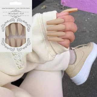 Buy 05 24Pcs/Set Full Cover False Nail Tips Ballerina Nail Art Manicure Matte