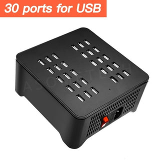 Buy eu-plug 250W 30/40/50 Ports USB Charger For Android iPhone Adapter HUB