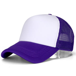 Buy purple-white 1 PCS Unisex Cap Casual Plain