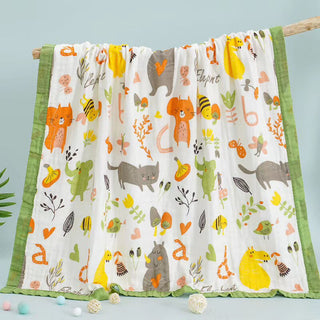 Buy as-picture7 110x120cm 4 and 6 Layers Muslin Bamboo Cotton Newborn Baby Receiving Blanket Swaddling Kids Children Baby Sleeping Blanket
