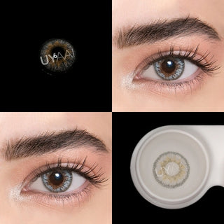 Buy light-khaki 2Pcs/pair Gray Series Color Contact Lenses Natural  Cosmetic Eye