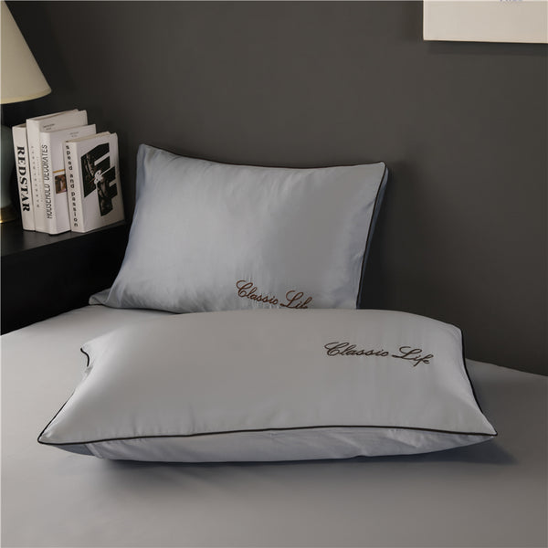 TWO Side 100% Satin Silk Pillowcases Envelope Pure Silk Embroidery Pillow Case Pillowcase for Healthy Sleep Multicolor 48x74cm