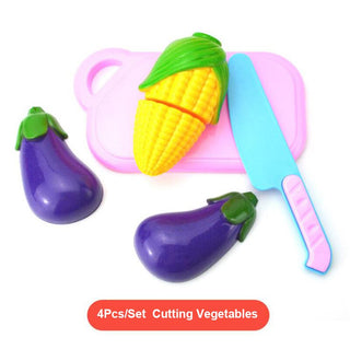 Buy b0402-eggplant-4pcs Pretend Play Plastic Food Toy