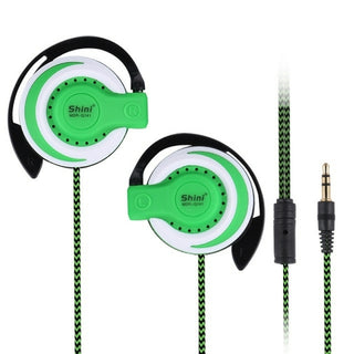 Buy green 3.5mm EarHook Headphones Noise Cancelling Headset Earbud Super Bass
