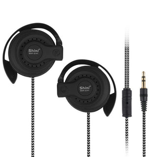 Buy black 3.5mm EarHook Headphones Noise Cancelling Headset Earbud Super Bass