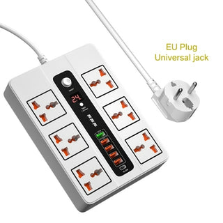 Buy white-eu-plug 3000W 6 Outlet Power Strip Surge Protector Multiprise Smart Home 2