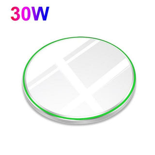 Buy purple 30W Fast Wireless Charger Pad For Samsung Galaxy Huawei Xiaomi Phone