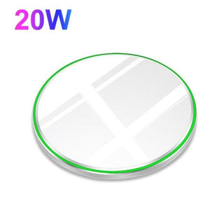 Buy gray 30W Fast Wireless Charger Pad For Samsung Galaxy Huawei Xiaomi Phone