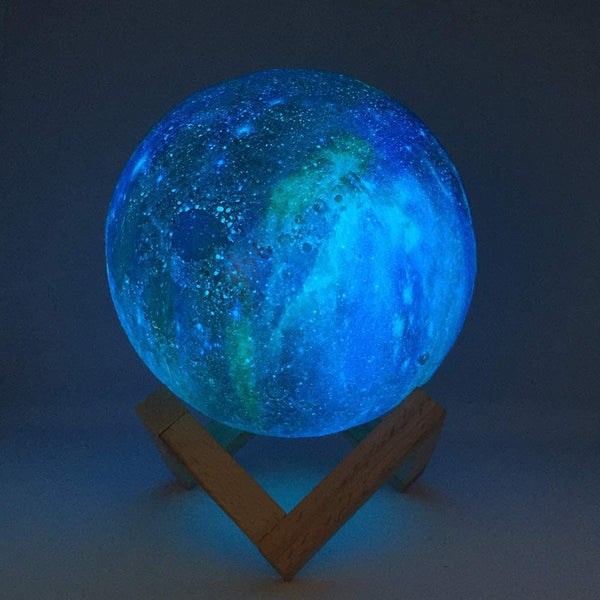 ZK20 3D Printing Moon Lamp Galaxy Moon Light Kids Night Light 16 Color Change Touch and Remote Control Galaxy Light as  Gifts