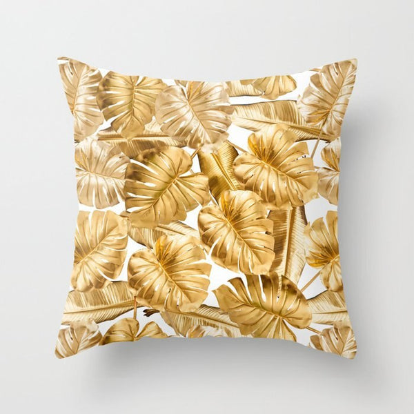 Hot Gold Throw Pillows