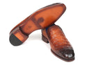 Paul Parkman Brown Crocodile Embossed Calfskin Loafers (ID#5576-BRW)