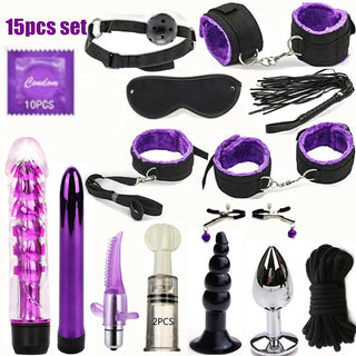 Buy 15pcs-set 23pcs Sexy Lingerie Nylon Bondage Sex Toy Exotic Set