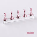5pcs/Set Nail Practice Base Fake Nails Showing Stand Clay Finished Nail Art Finger Rest Nail Tip Seat Magnetic Nail Holder