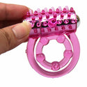 CandiWay Mini Vibrators Rings Double Cockring Delay Premature Ejaculation Penis Ball Loop Lock Sex Toys Product for Men