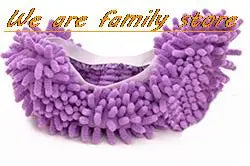 Buy purple 1 PC Dust Cleaner Grazing Slippers House Bathroom Floor Cleaning Mop Cloths Clean Slipper Microfiber Lazy Shoes Cover