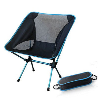 Buy sky-blue-small-size Outdoor Ultralight Folding Moon Chairs