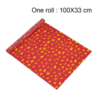 Buy 1-roll-christmas Beeswax Food Wrap Reusable Eco-Friendly Food Cover Sustainable Seal Tree Resin Plant Oils Storage Snack Wraps