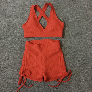 Buy cb106-red-st-set 2pcs Yoga Sets Woman Sportswear