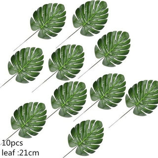 Buy b03-10pcs 5/10pcs Artificial Gold Green Turtle Leaf Scattered Tail Leaf Fake