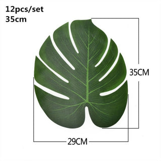Buy c03-12pcs-35cm 5/10pcs Artificial Gold Green Turtle Leaf Scattered Tail Leaf Fake