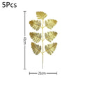 5/10pcs Artificial Gold Green Turtle Leaf Scattered Tail Leaf Fake