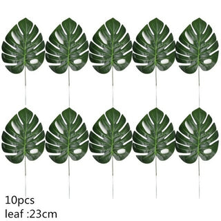Buy b04-10pcs 5/10pcs Artificial Gold Green Turtle Leaf Scattered Tail Leaf Fake