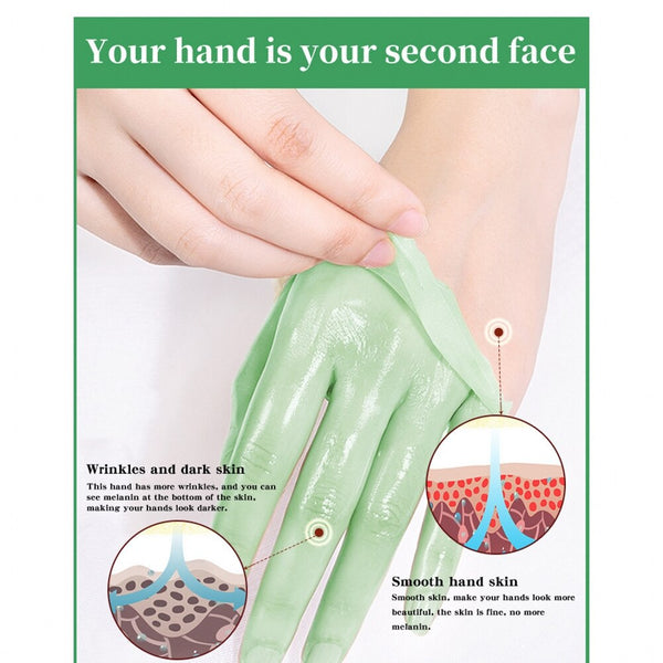 50g Green Tea Lock Water Repair Hand Mask Nourish Moisturizing