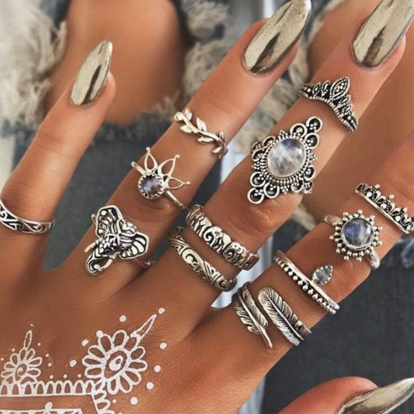 Rings Set Bohemian Ring Fashion Jewelry