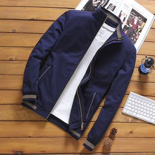 Buy thin-blue Fleece Jackets Mens Plus Size Casual Jacket