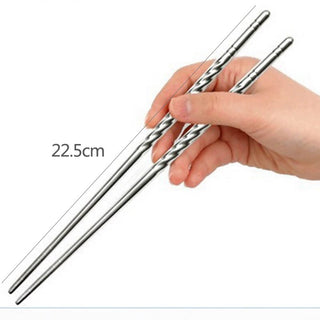 Buy 2 5 Pairs Durable Food Stick Chinese Traditional Flowers Pattern Stainless Steel Chopsticks