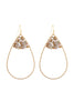 Hde3070 - Open Teardrop With Rondelle Beads Earrings