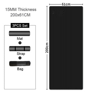 Buy 3pcs-200x61x1-5cm Yoga Mat