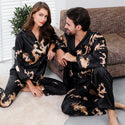 Couple Silk Satin Pajamas