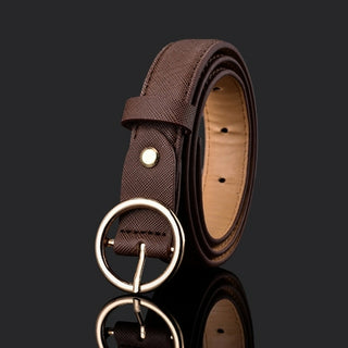 Buy 4-coffee-rb-ll 66 Styles 80cm Child PU Belt Gold Metal Round Buckle Short Waistband
